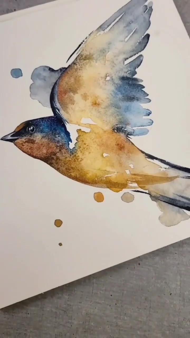 Watercolor bird painting hack; watercolor birds tutorial