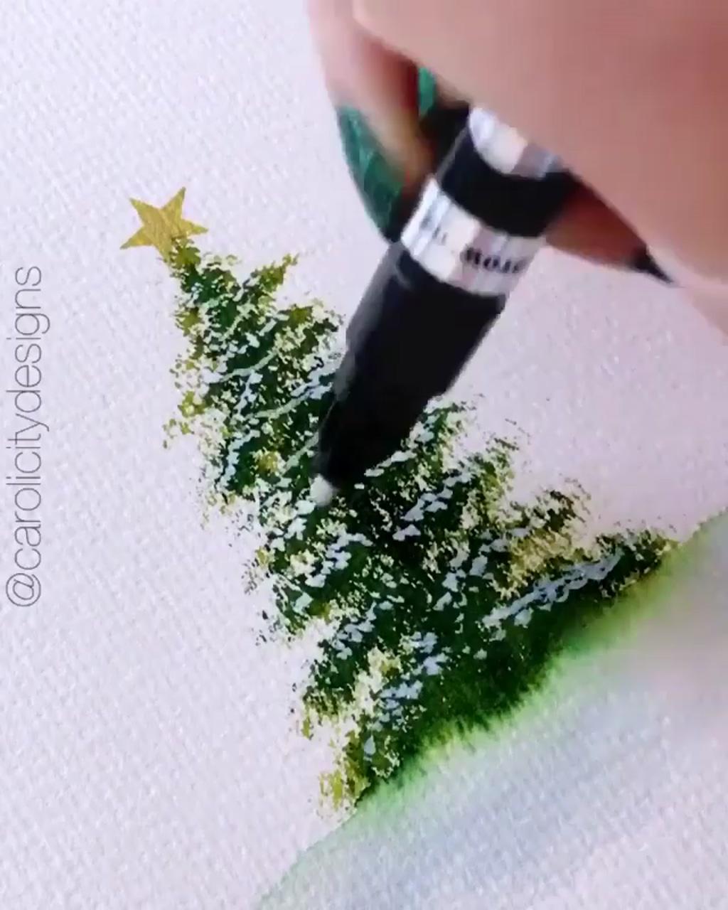 Watercolor tutorial; tree watercolor painting