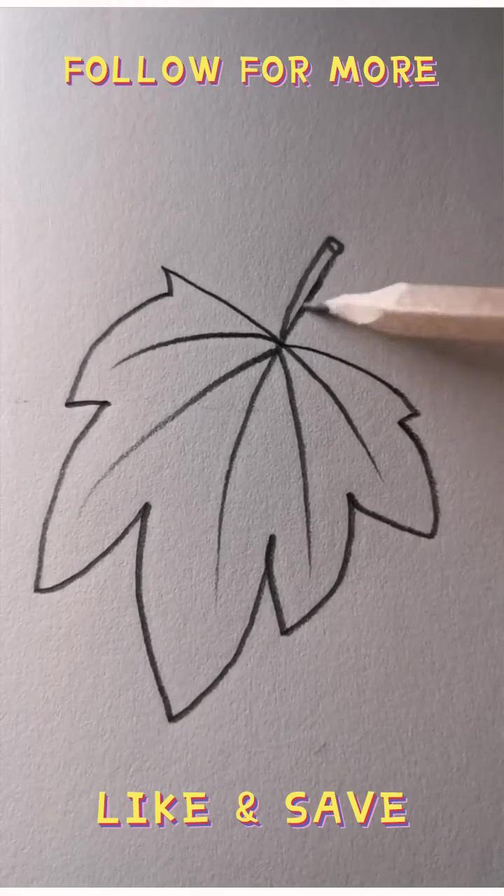 Ways to learn how to draw leaves - diy projects for teens; cool drawings for kids