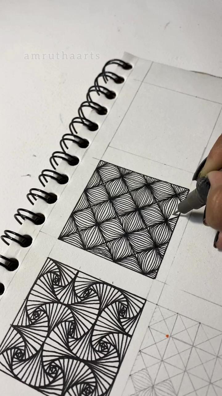 Zentangle pattern | you can watch this tutorial in full size and many others on my patreon #mandalaart #diy #drawing