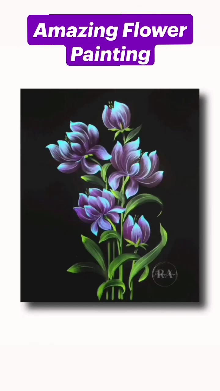 Amazing flower painting acrylic painting flowers | acrylic painting flowers