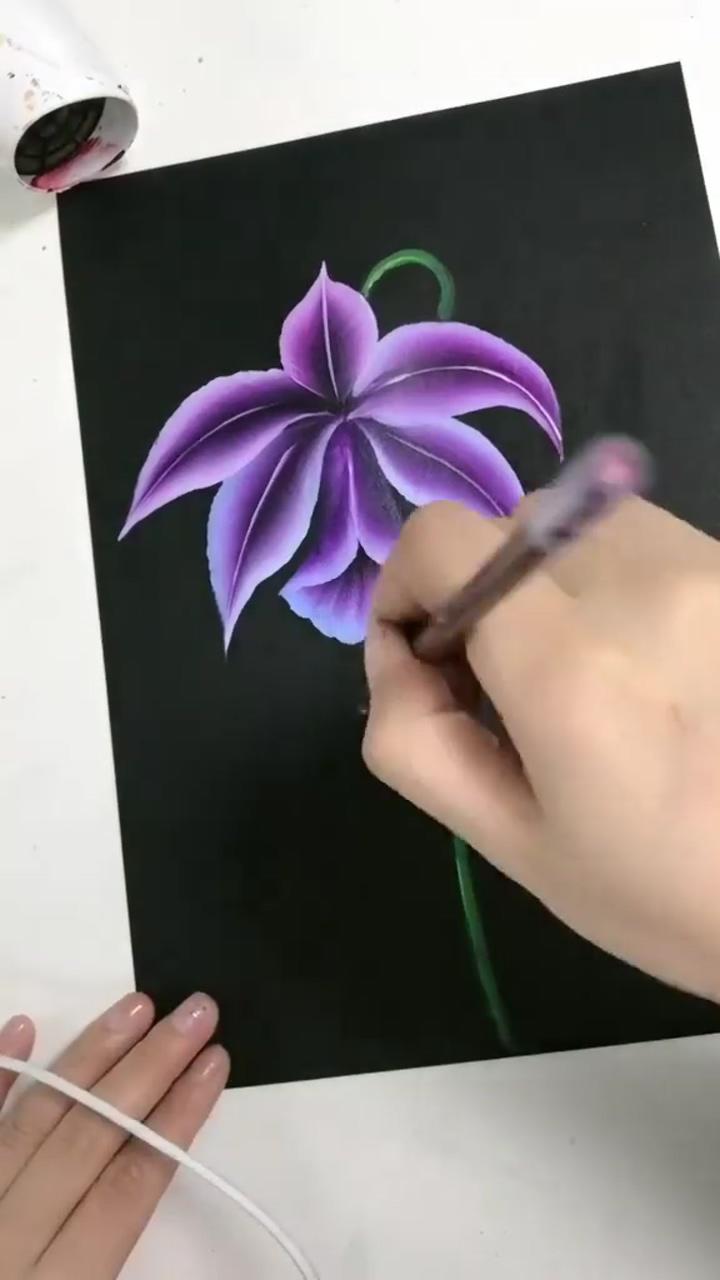 Amazing flower painting; how to draw a perfect flower 