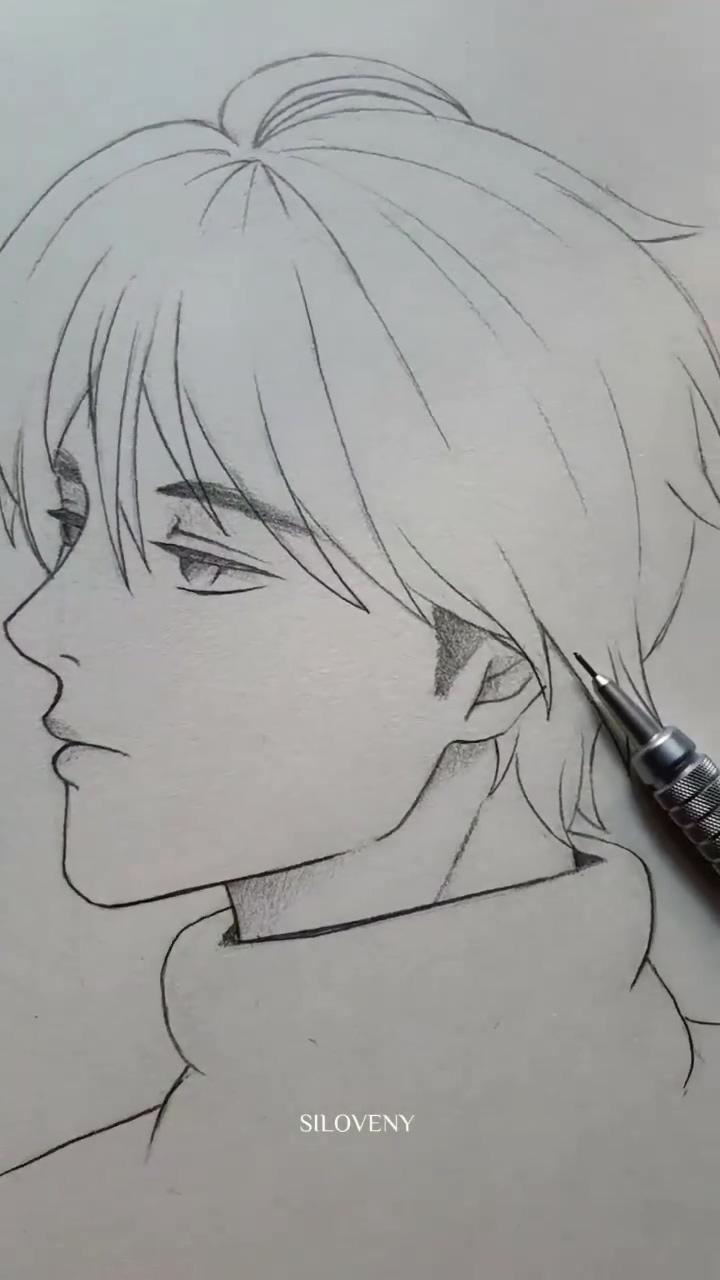 Anime boys drawing,step by step drawing; easy drawing