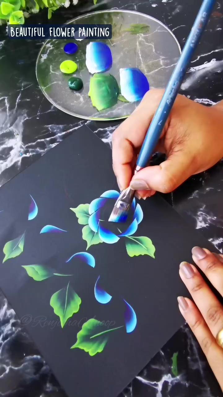 Beautiful flower painting basic steps | gauche floral painting/ floral art