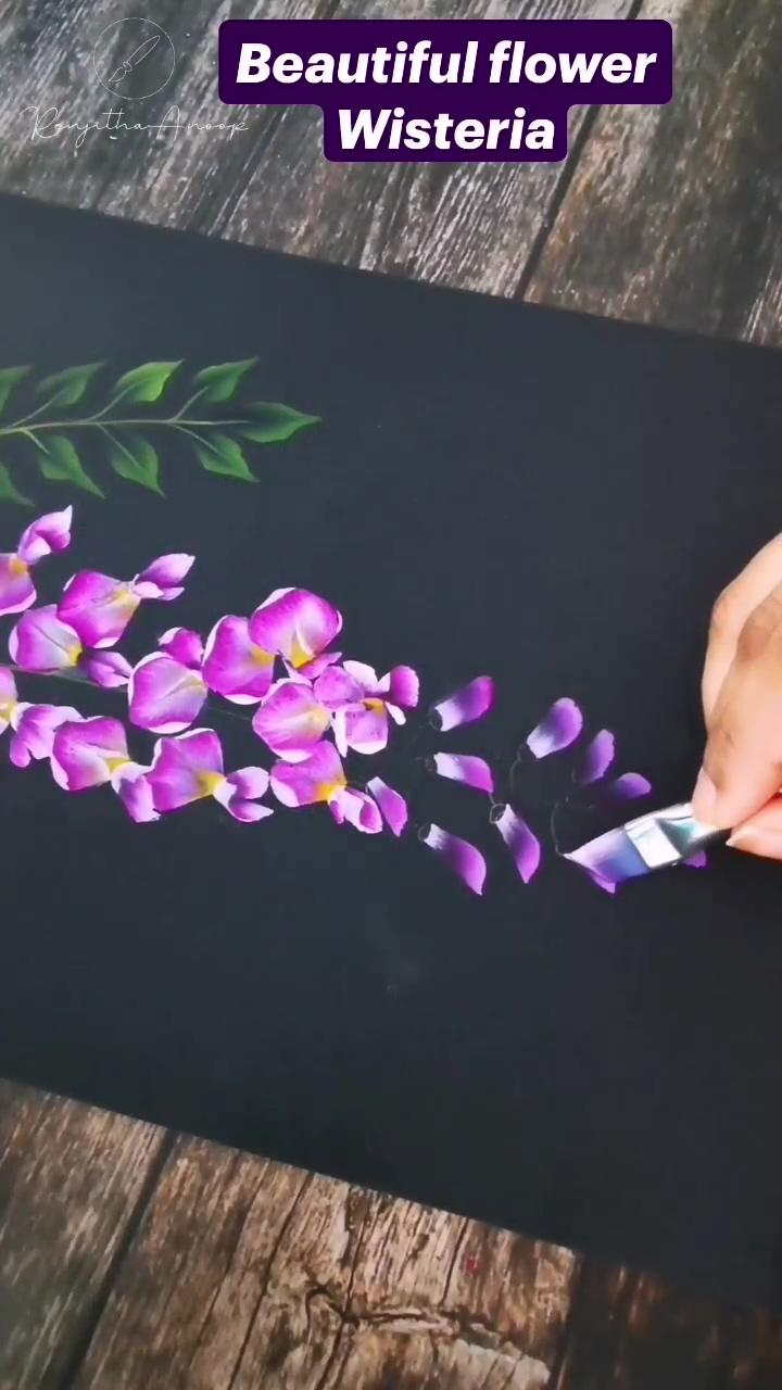 Beautiful flower wisteria acrylic painting flowers; floral wreath with one stroke painting /rose buds /easy wreath
purple rose buds -nirupama