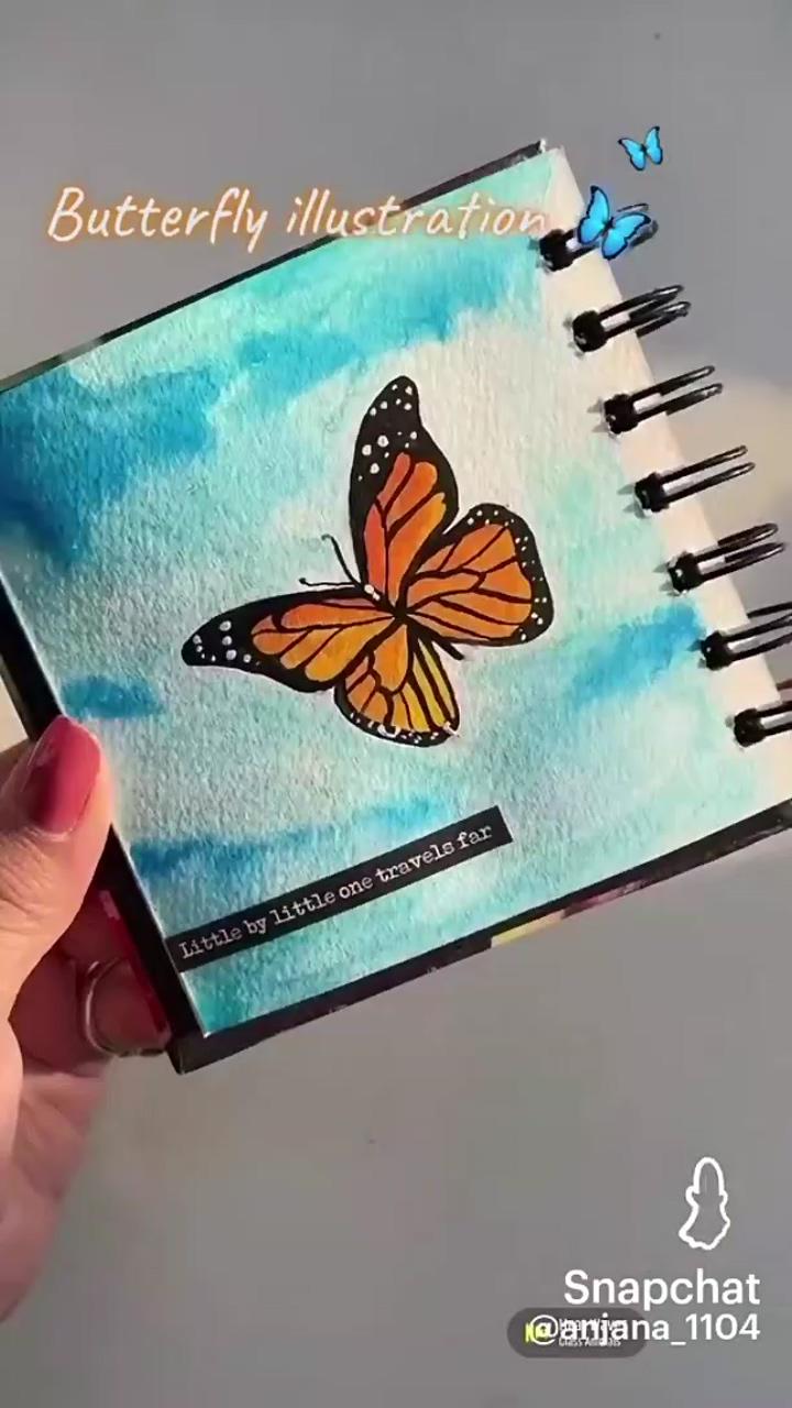 Butterfly tutorialpainting; art lessons