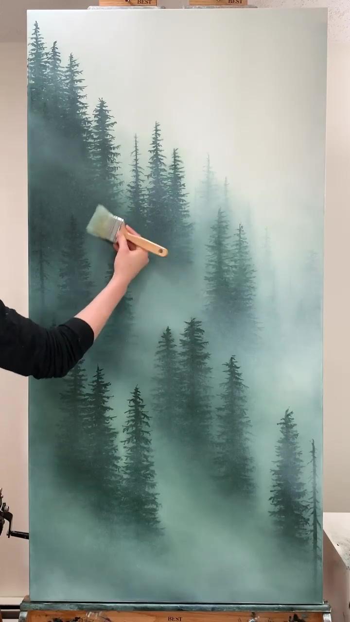 Click the link for more; how to draw misty forest with artbeek acrylic