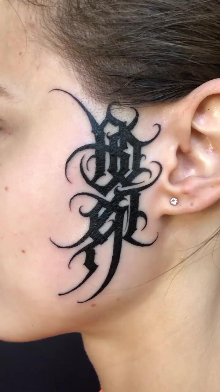 Face lettering tattoo by paul soul paulsoultattoo | trending tattoo