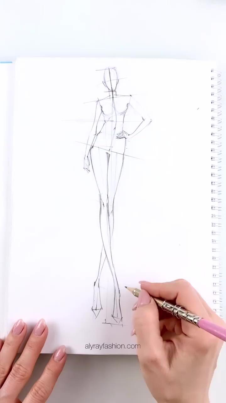 Fashion figure by alyrayfashion | how to draw a portrait, art tutorial