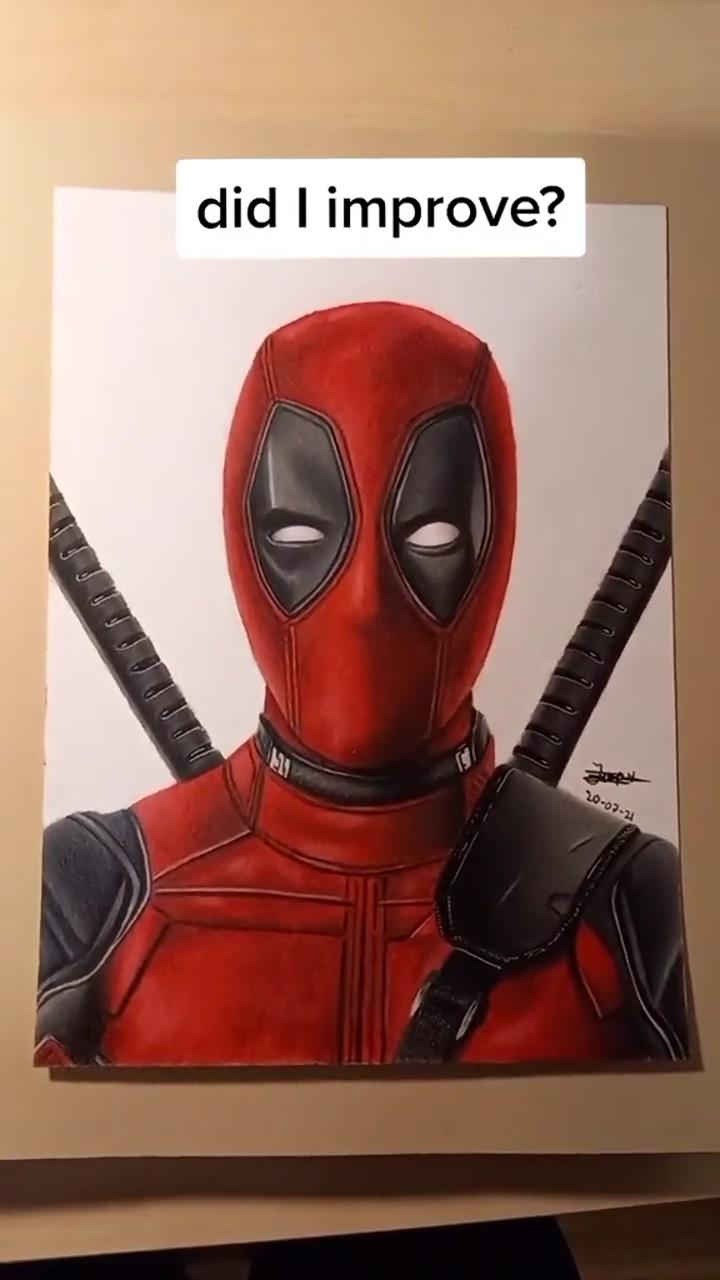 #glowup. #deadpool; how to paint hair on ibis paint x