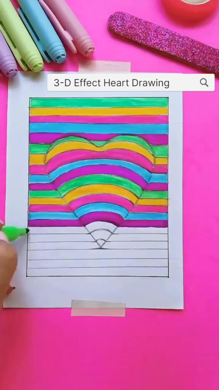 Heart drawing; cool easy drawings