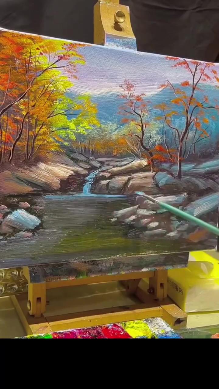 How to draw beautiful scenery with artbeek acrylic; videos