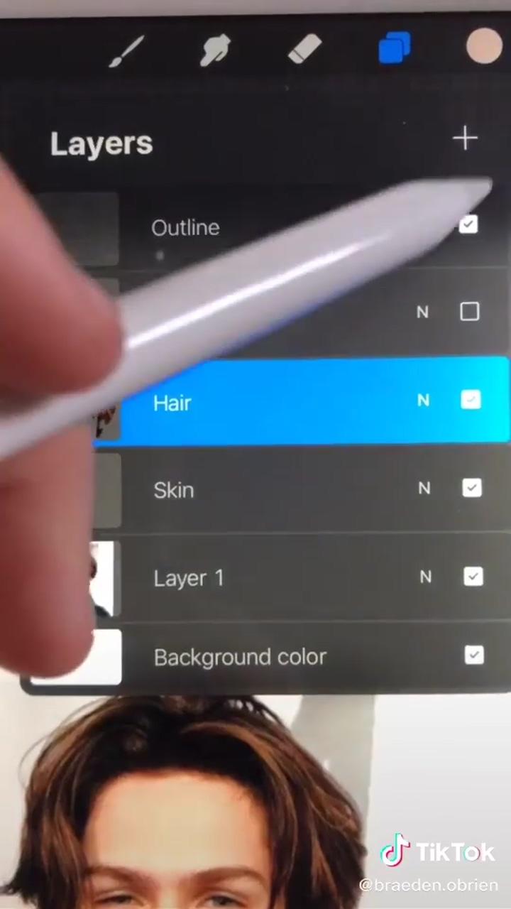 How to draw hair in procreate; beauty art drawings