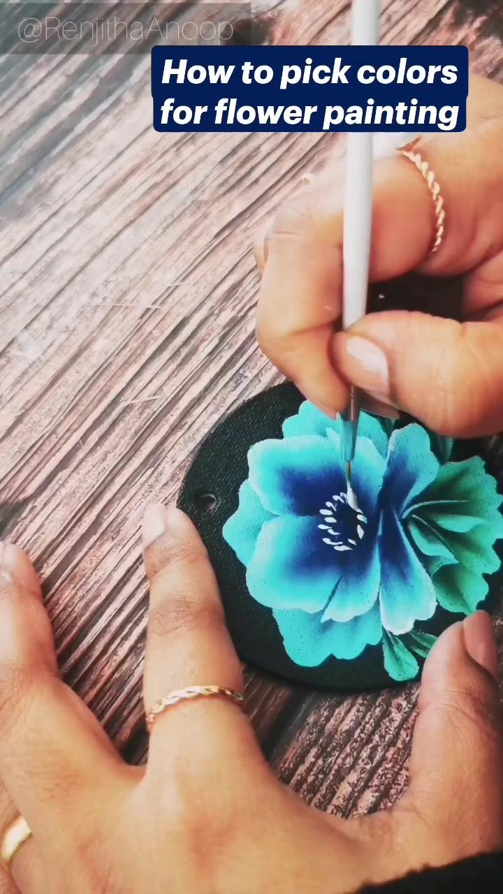 How to pick colors for flower painting; beautiful flower painting acrylic painting flowers