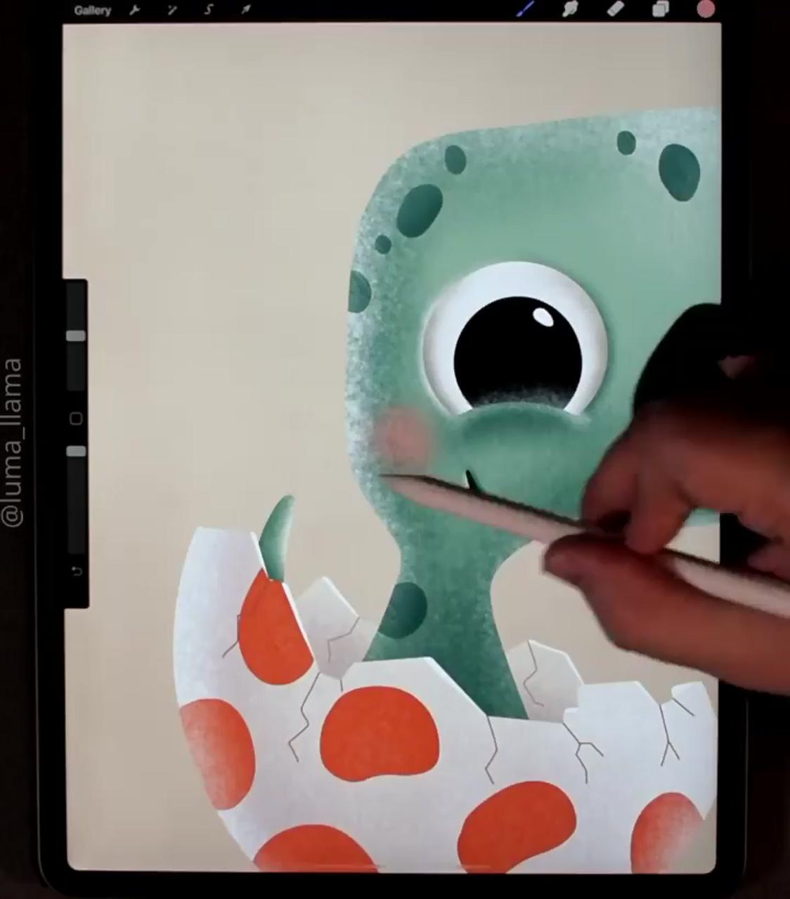 Illustrator of cute things procreate art; digital painting tutorials