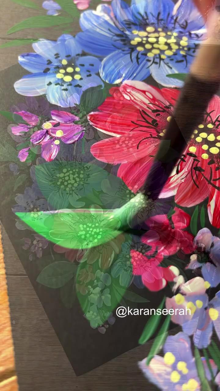 Loose flowers, watercolour flowers, gouache flowers, painting flowers; painting flowers tutorial