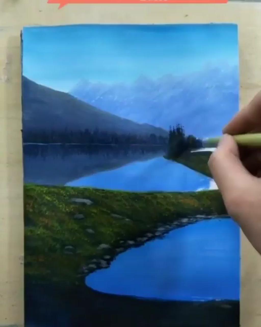 Nature painting | landscape painting tutorial