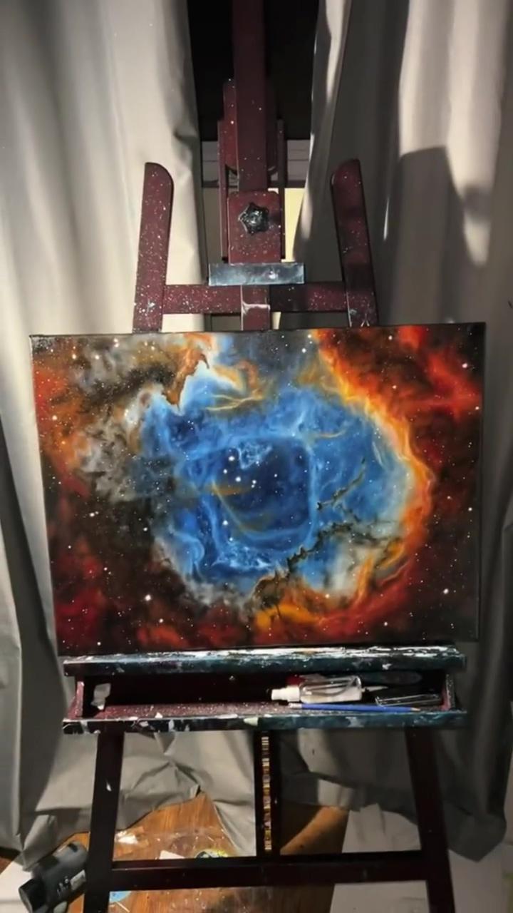 Nebula art | abstract art painting diy