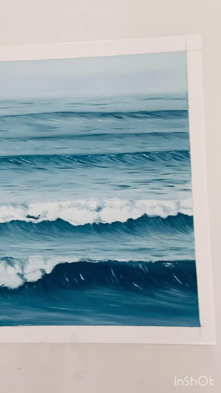 Ocean painting; canvas painting tutorials