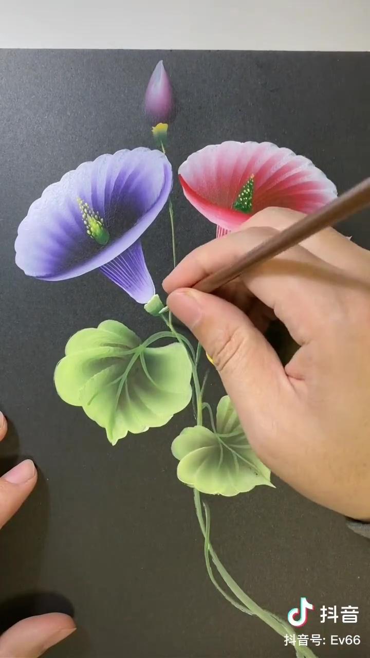 Painting flowers tutorial | easy flower painting