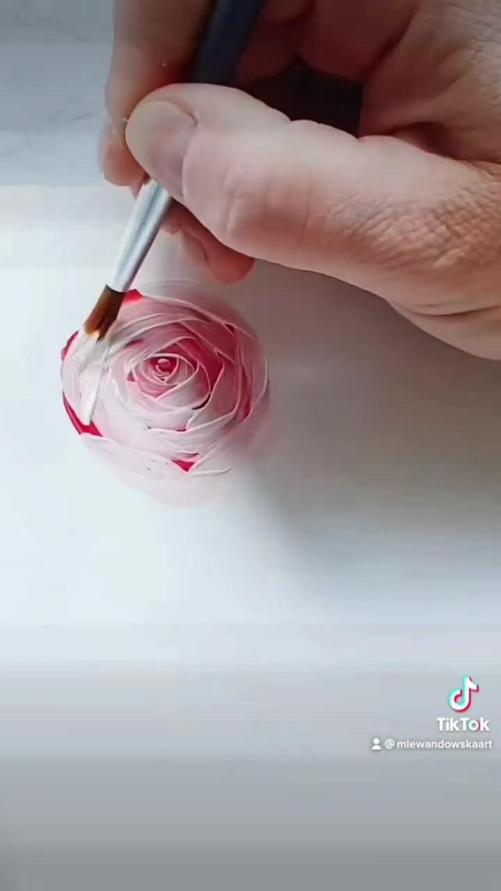 Painting rose in acrylic | order packing