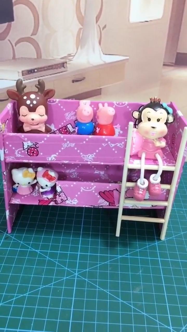 Paper shell diy doll's bed; barbie house furniture
