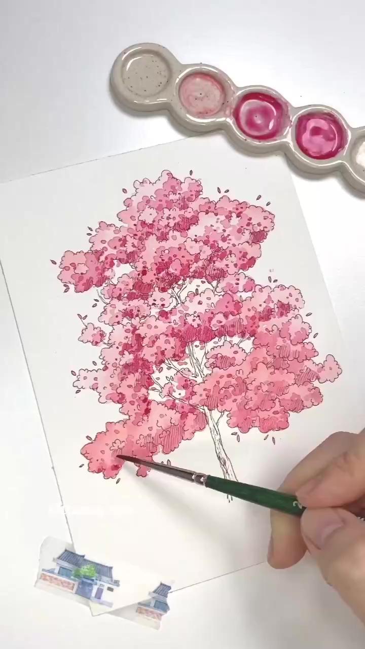 Pink tree | sketch goals