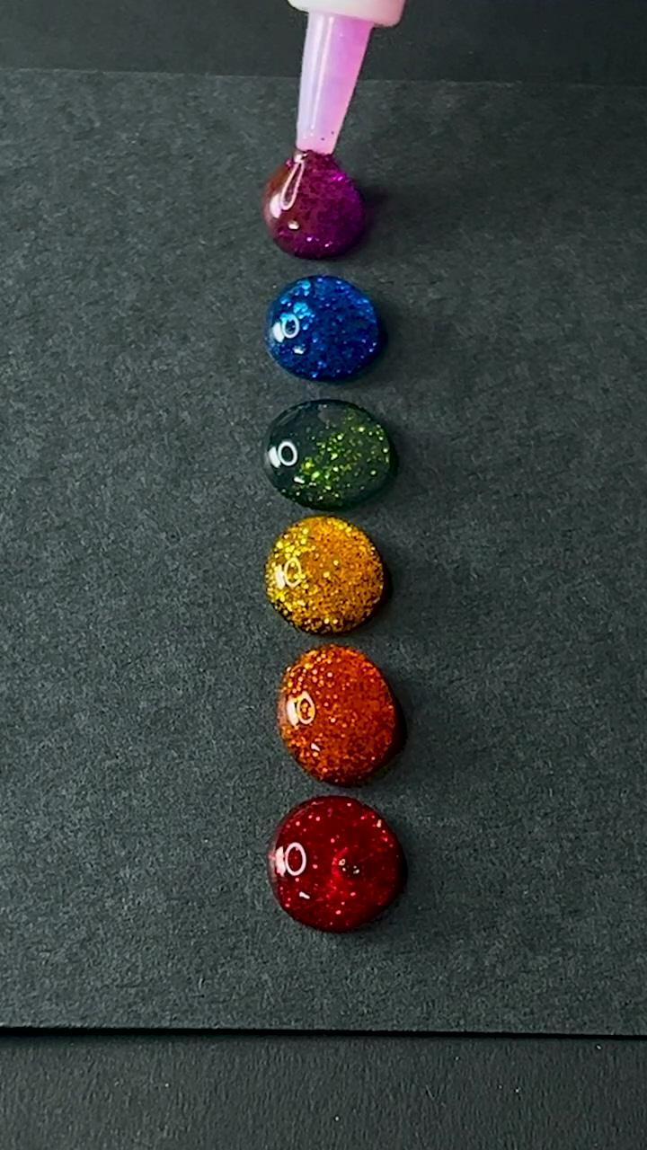 Rainbow glitter dots; i hit 1 m in tiktok hope to reach 1 m on pinterest too 