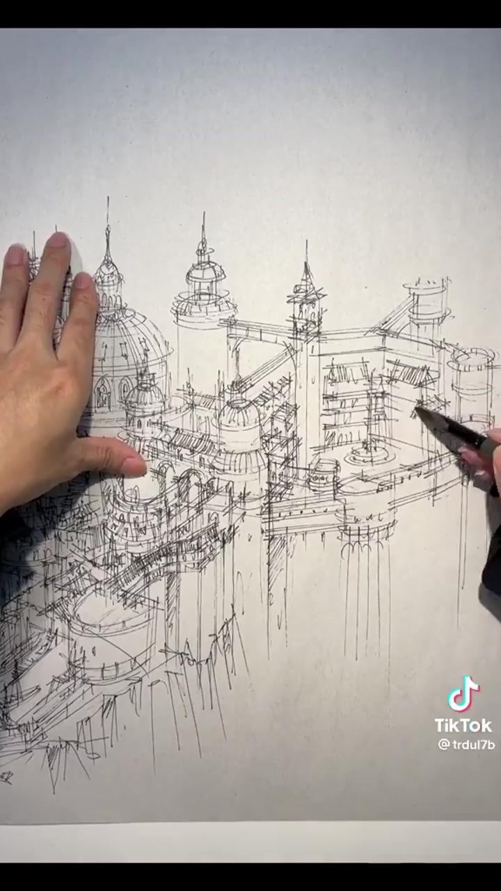 Sketch | new york marker drawing by zhang. bread_art on instagram