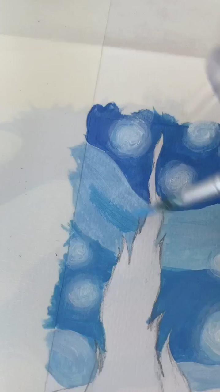 Starry night tutorial part1; canvas painting tutorials