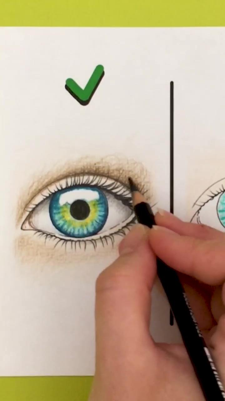 This amazing technique for drawing eyes; easy hand drawings