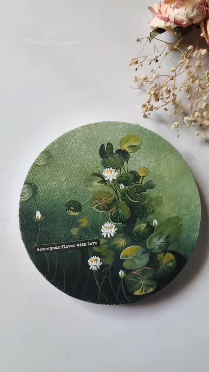 Water lilies; circle painting