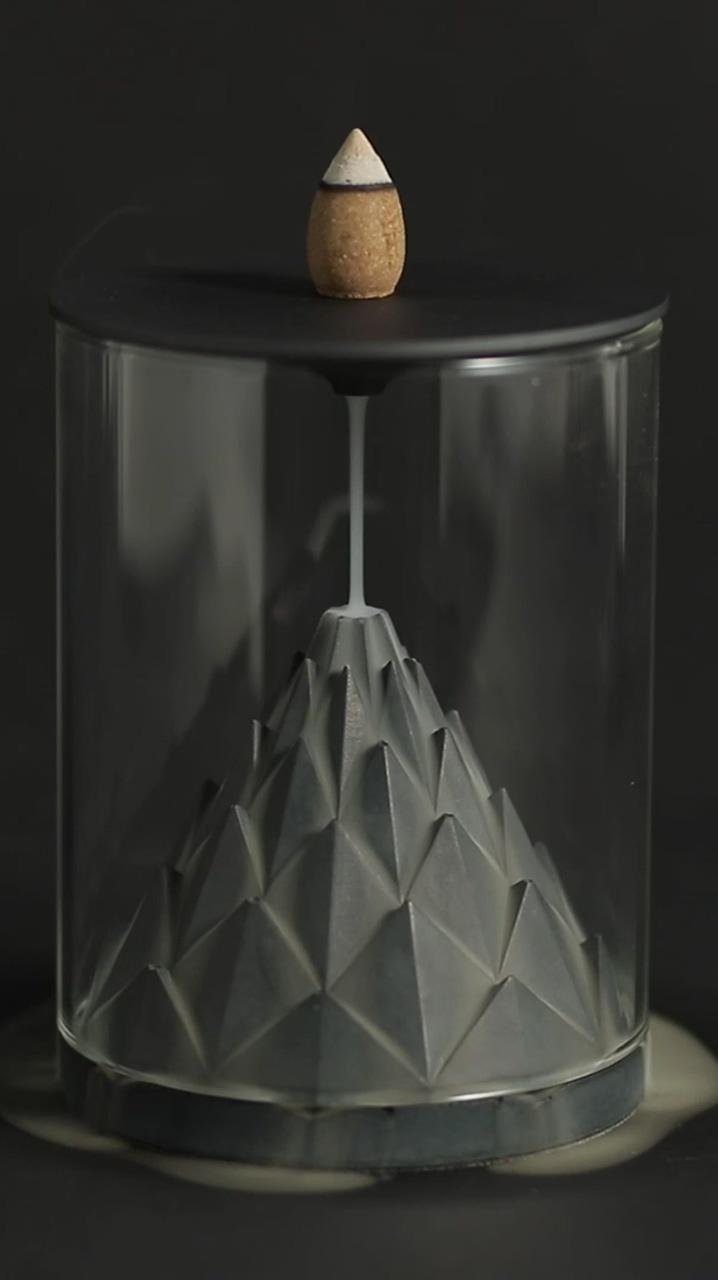A minimalist terrarium you won't forget; incense burner holder