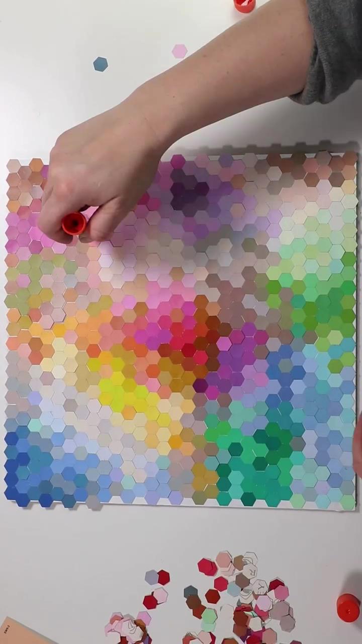 All the paint chips; gouache color grid