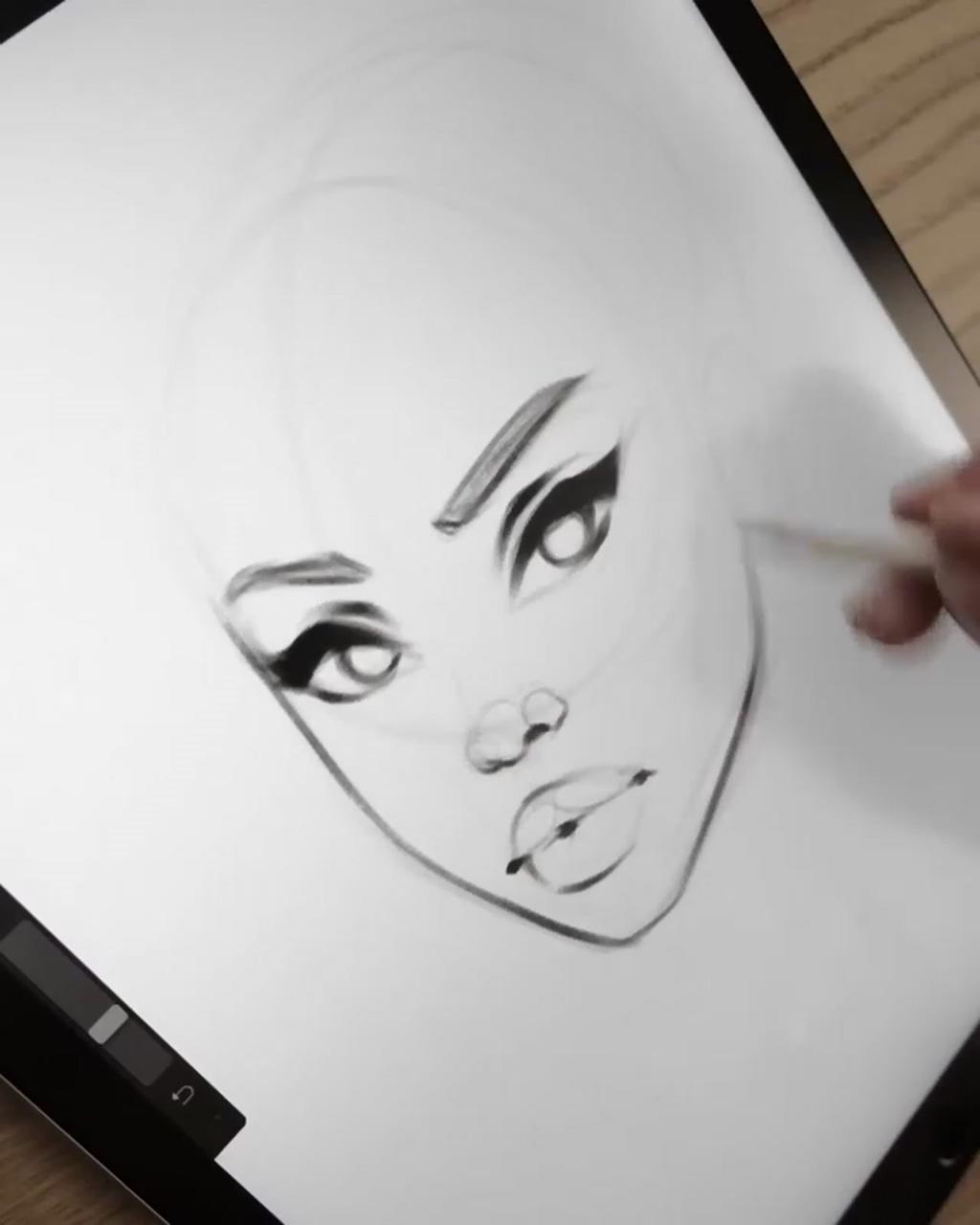Asmr sketching on procreate by alicjanai; welcome to artwindstudio, to buy your favorite paintings