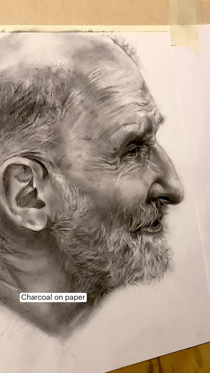 Charcoal on paper. petr mamonov | drawing a pencil portrait. pencil sketching by nadia coolrista