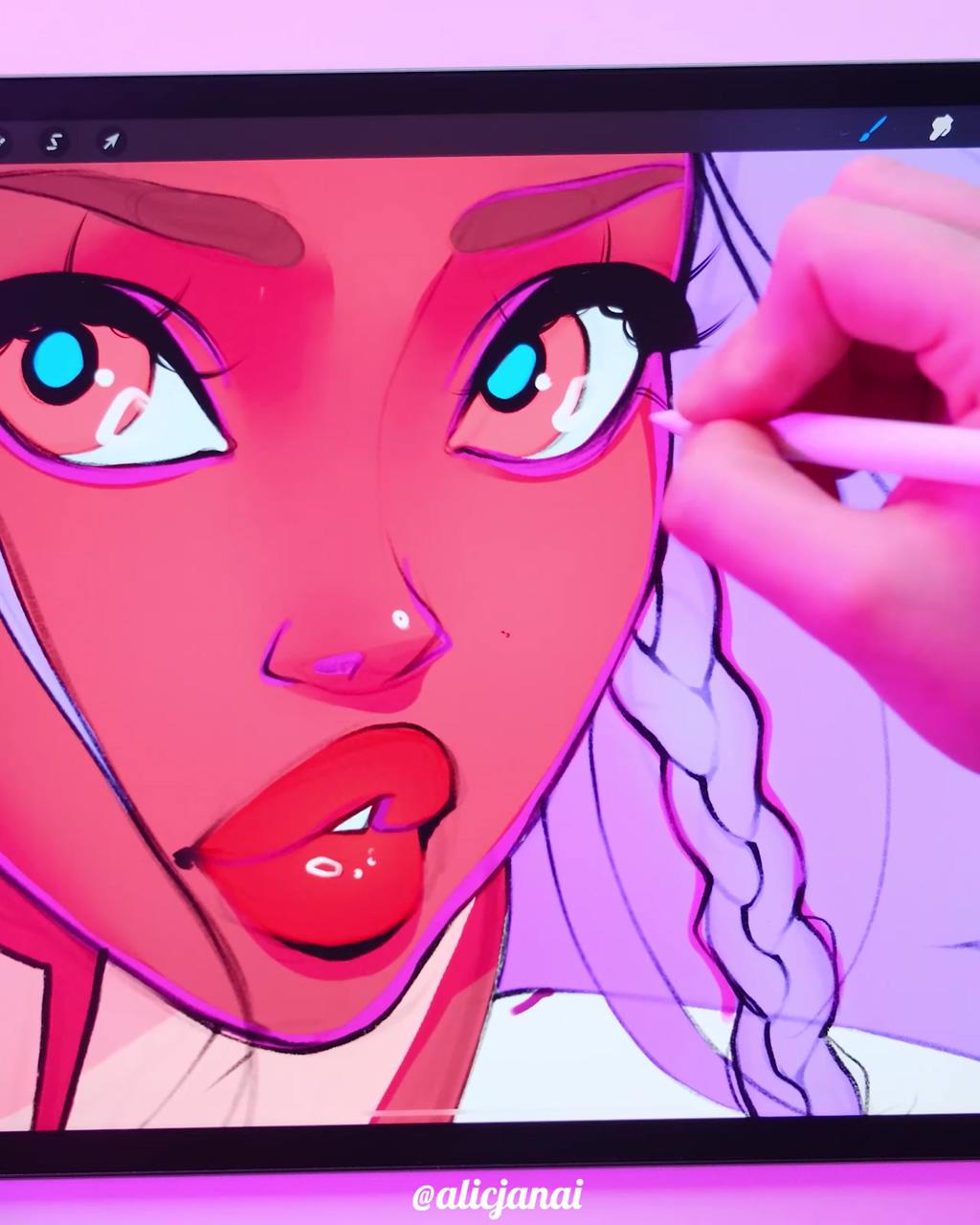 Coloring an oc on procreate by alicja nai; coloring on procreate by alicjanai