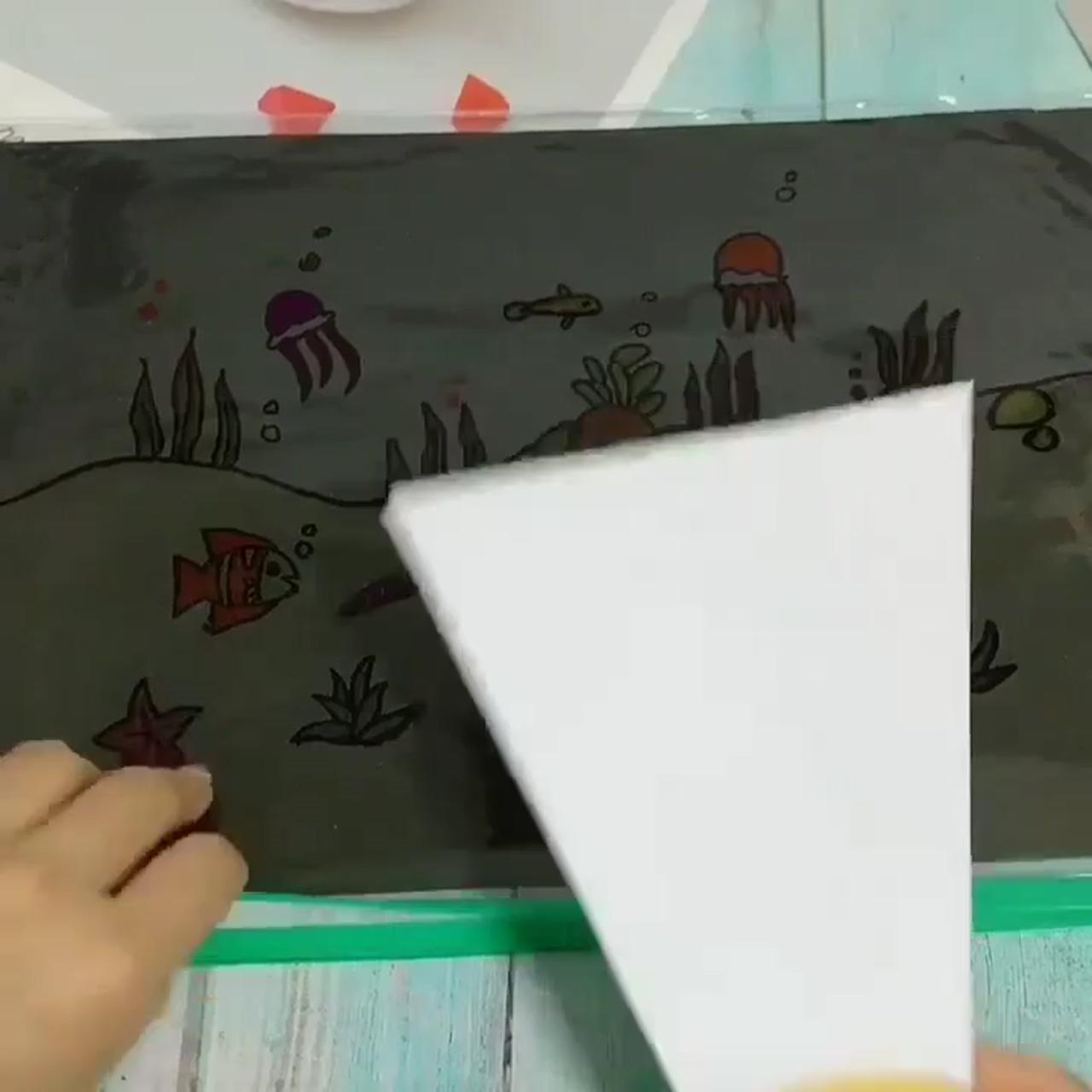 Deep sea adventure craft project - easy, cheap, fast and fun diy art ideas, craft ideas; cool art projects