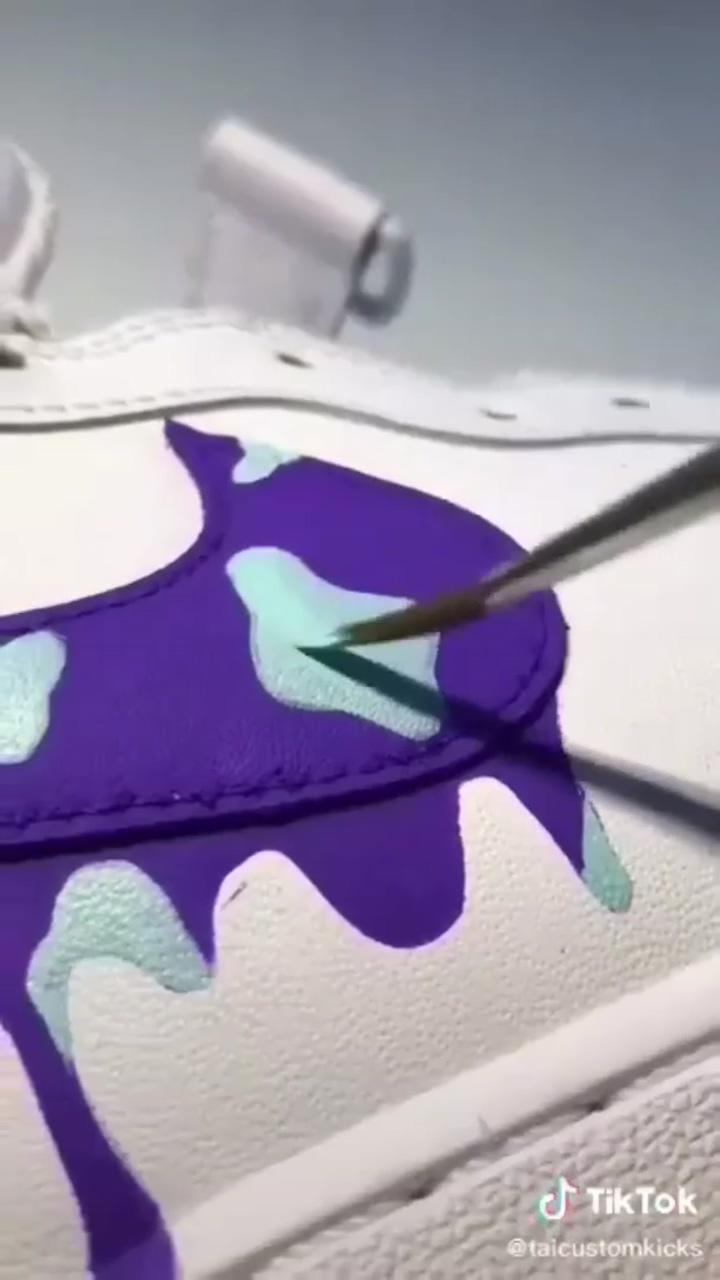 Deep sea custom painted art and embroidery #nike #sneakers #custom | custom sneakers diy