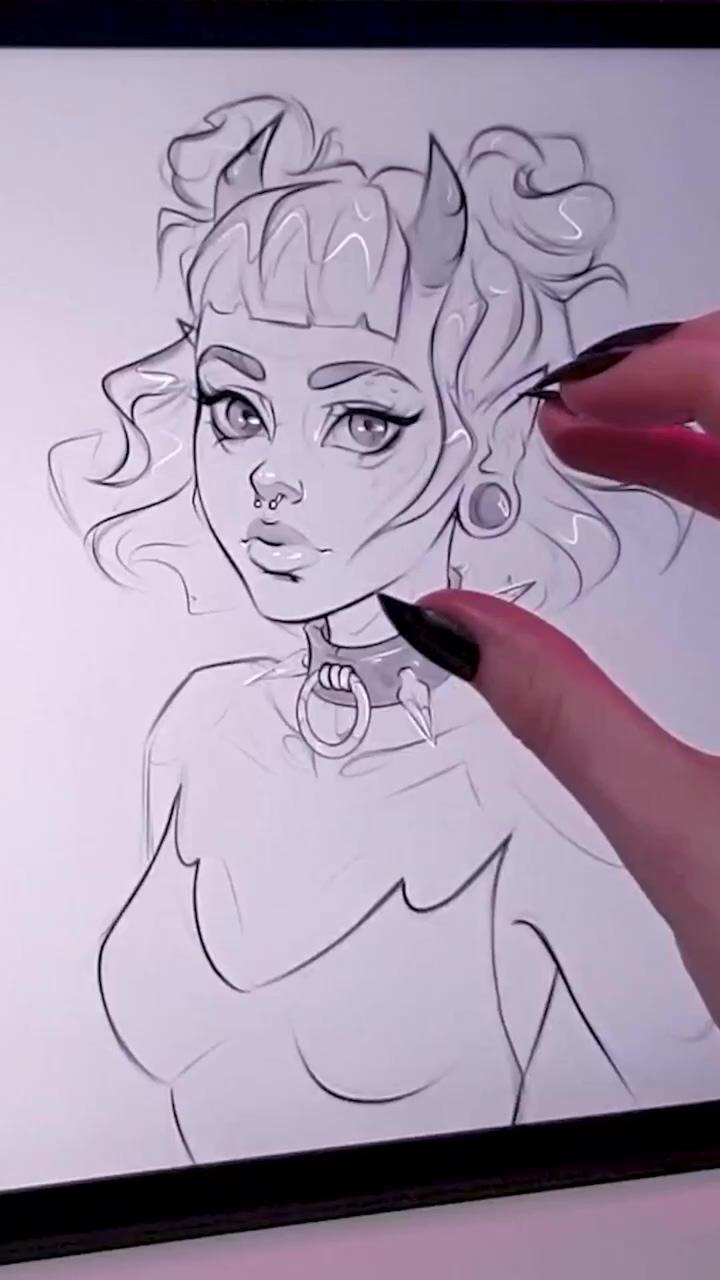 Digital art drawing in procreate by tomorrows. problem, ipad art drawing inspiration | tutorial preview // shapes