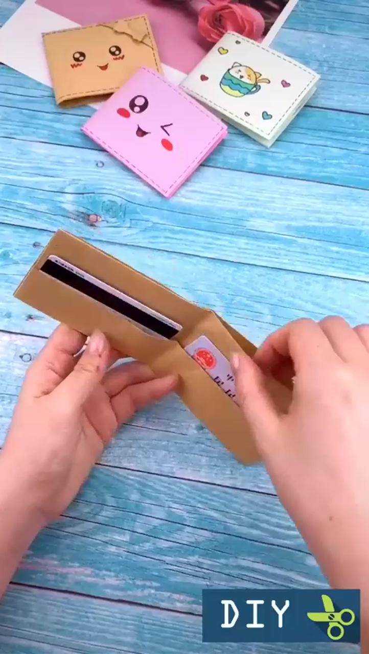 Diy: beautiful and cute wallet origami; paper craft videos