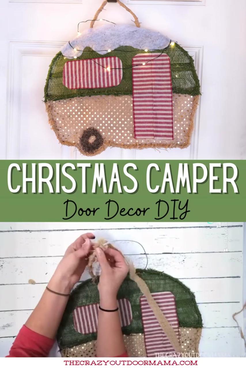 Diy christmas camper door wreath hanger | best real estate door sashes