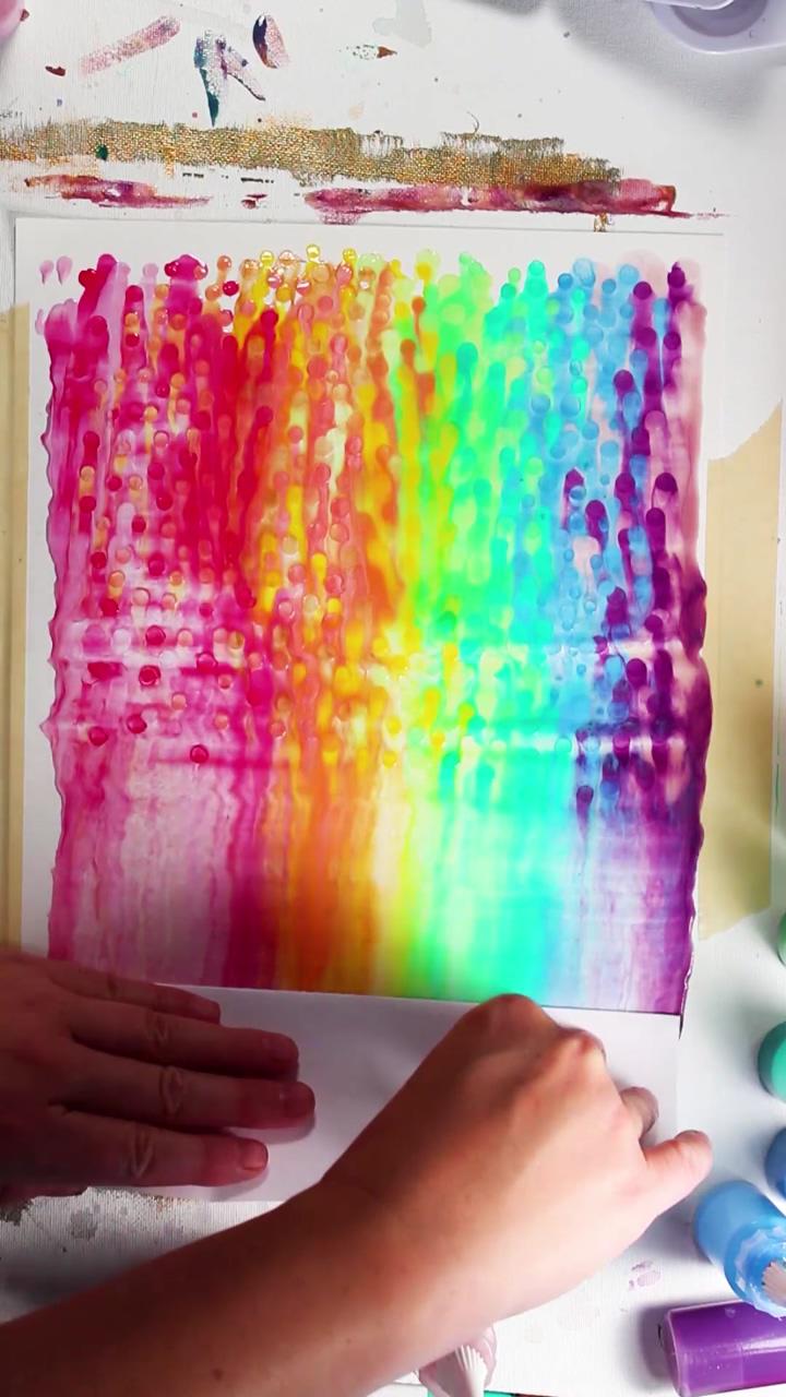 Dots and smear--satisfying by josie lewis; chunky acrylic painting