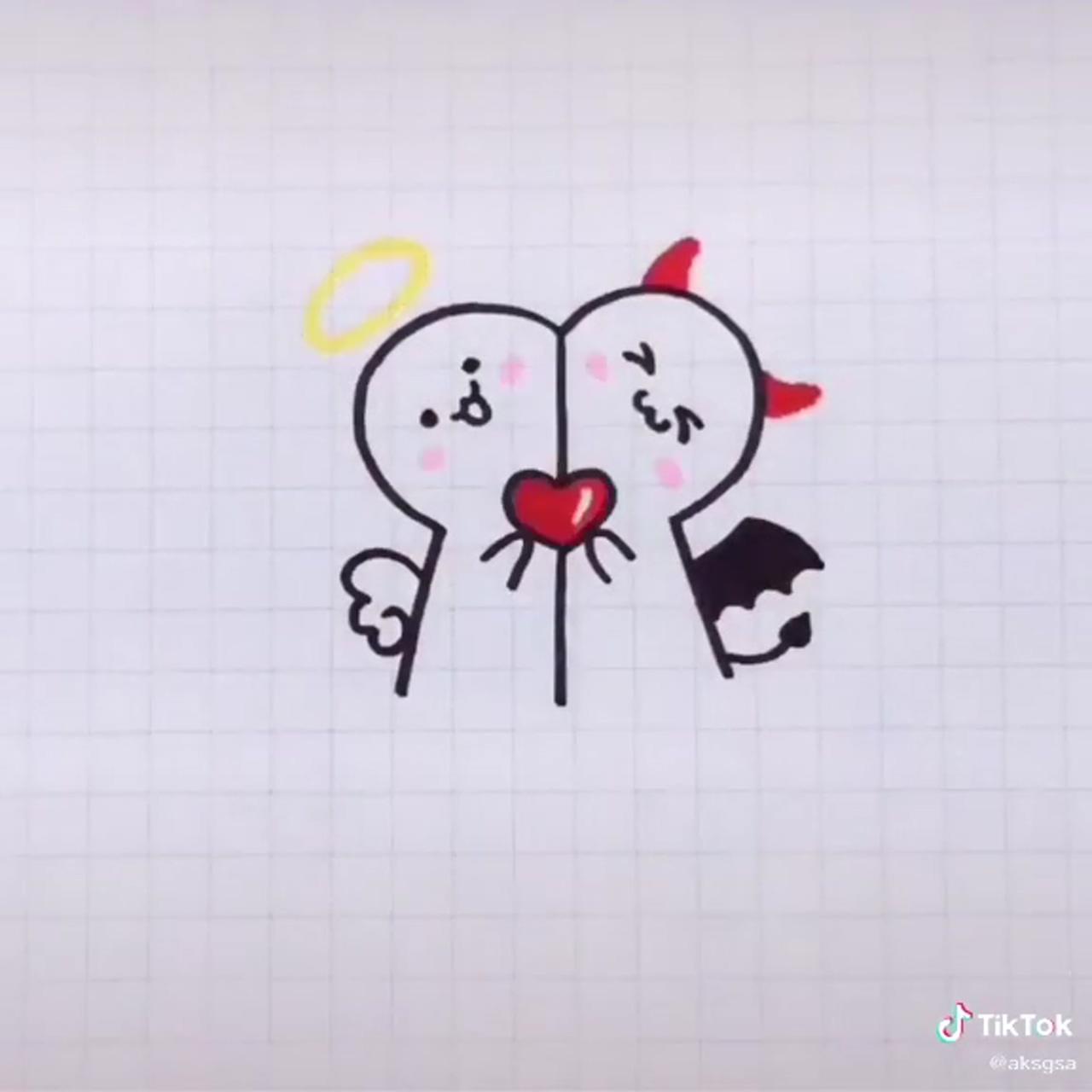 Easy love drawings; cute doodles drawings