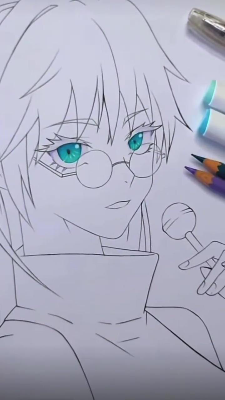 Female gojo eye coloring  asashi_draws | toga drawing