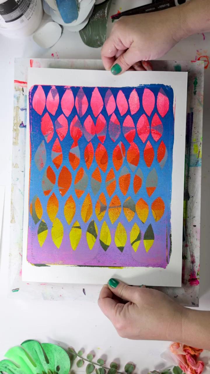 Gel plates for printing, gelli plate printmaking - josie lewis; abstract composition study 31abstracts
