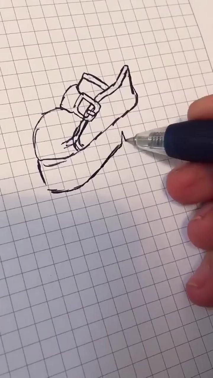 How to draw a shoe tutorial easy - easy creative drawing ideas- diy drawing poses art reference easy; easy drawings sketches