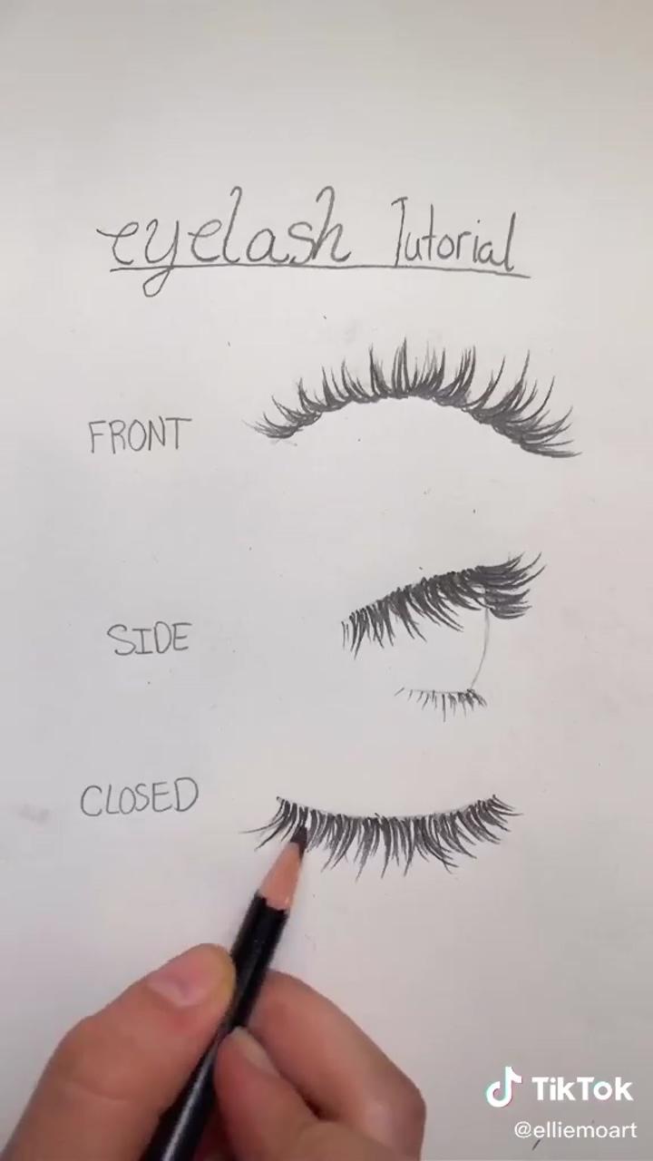 How to draw, easy, basic, simple, eyelashes | lip tutorial