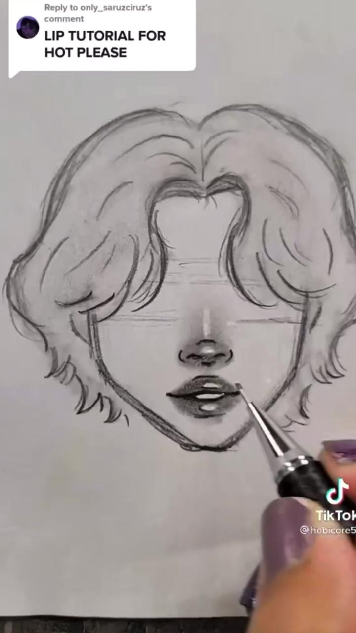 How to draw lips; tutorial