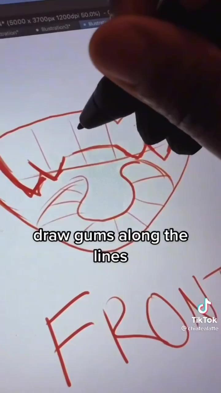 How to draw teeth, art | sketches tutorial